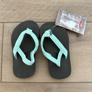 Rainbow Kids Mint Flip Flops NWT